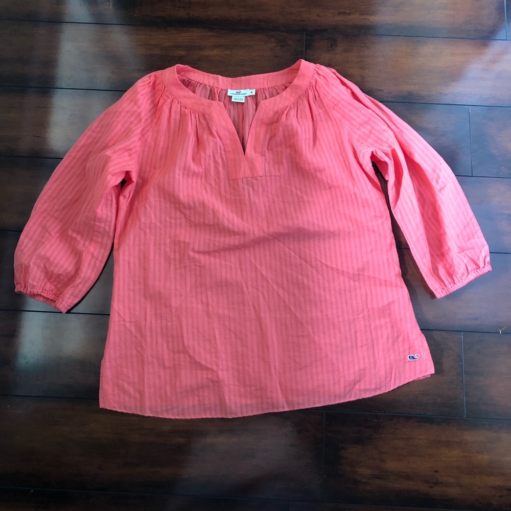 Peach vineyard vines blouse